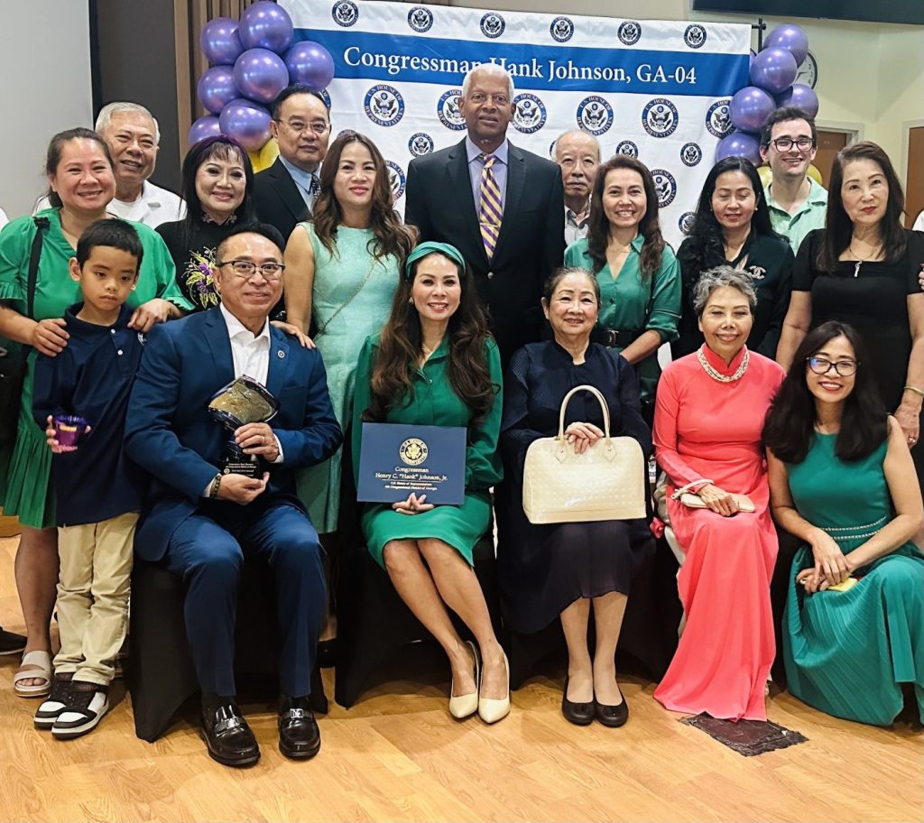 First Senior Center of Georgia (FSCofGA) members, volunteers, and staff pose with Congressman Hank Johnson at the 4th annual H.O.P.E. Awards ceremony on Aug. 16 at the Lou Walker Senior Center in Lithonia. FSCofGA was one of several organizations honored at the ceremony for its continued service to Georgia’s 4th Congressional District. Special photo